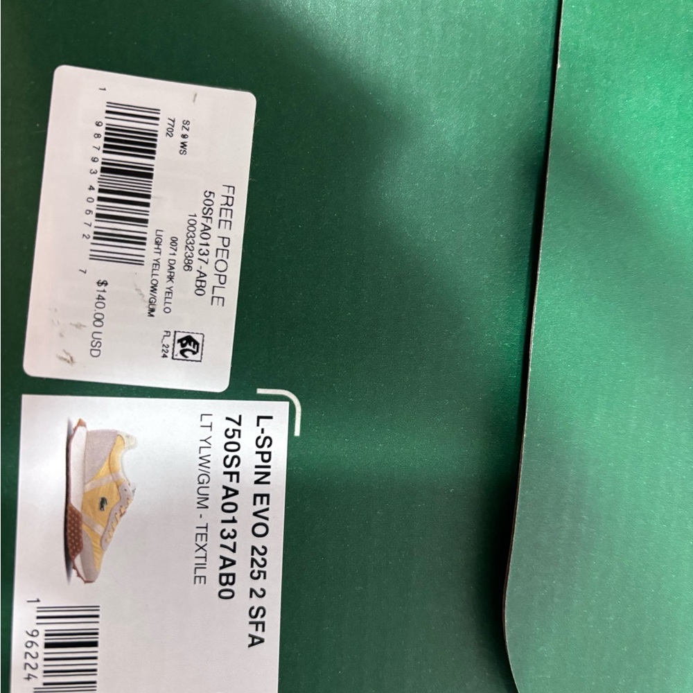 Lacoste L-Spin Evo Sneakers Light Yellow Gum Sz 9 Fits 10 - Picture 4 of 4